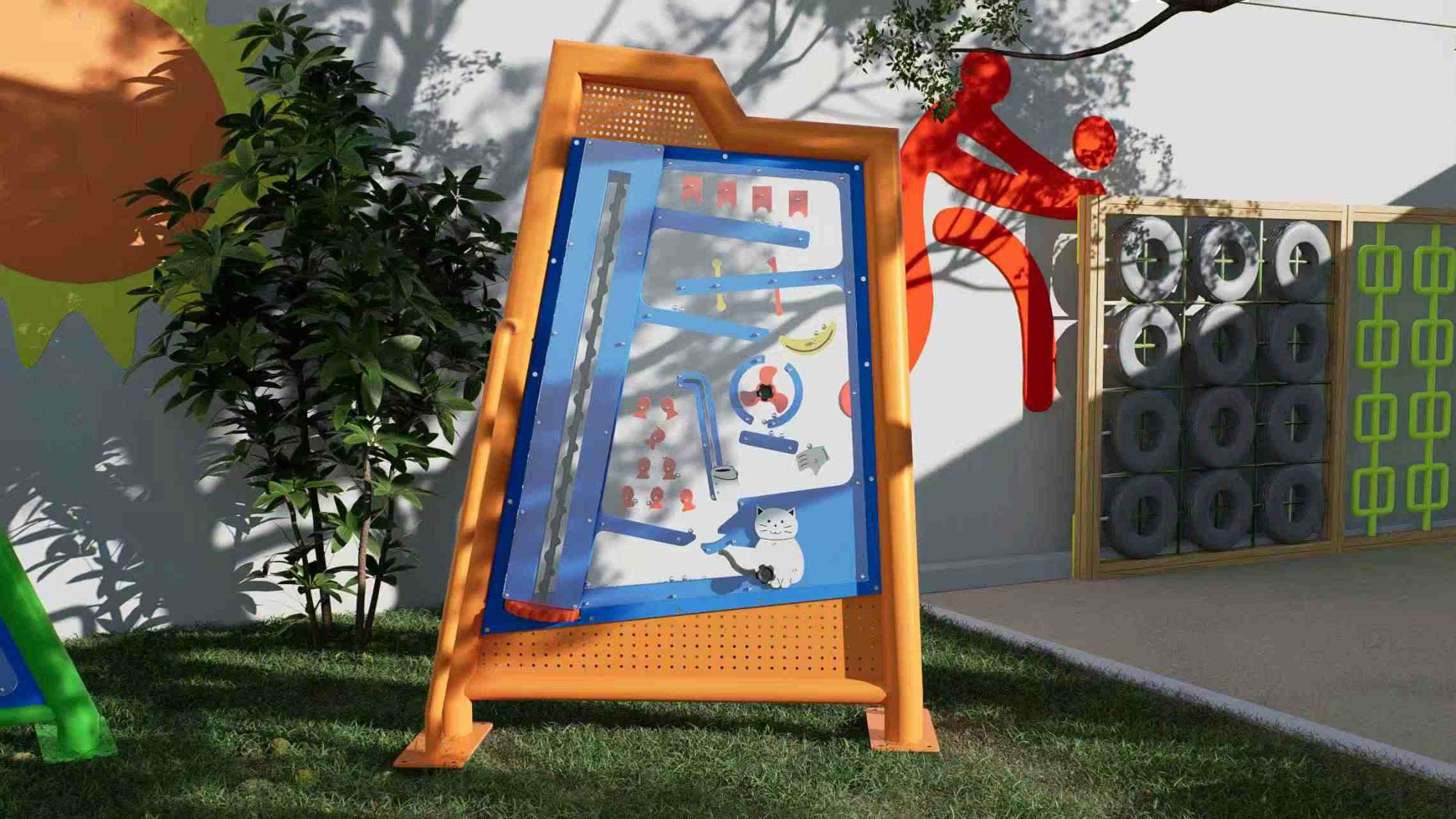 Outdoor Interactive Science Education Game Wall Set for Children