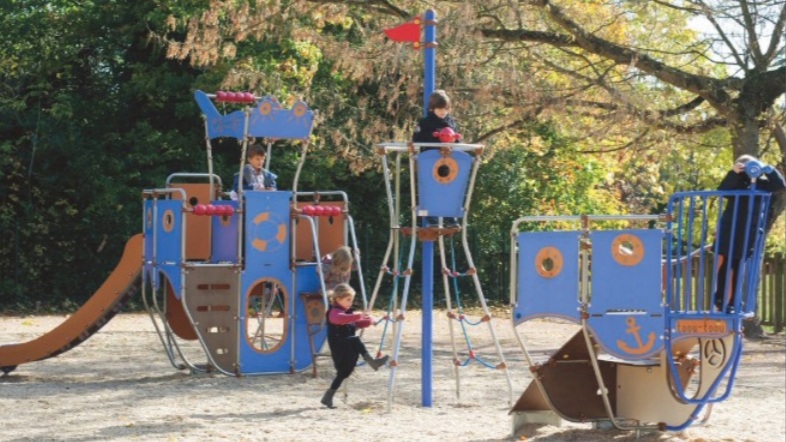  Voyager Series: Multifunctional Pirate Ship Themed Outdoor Playground System