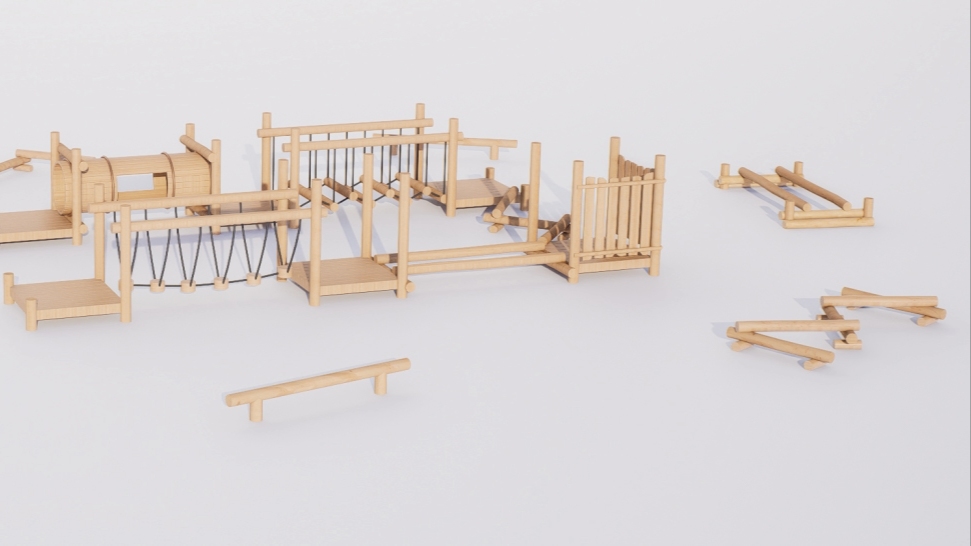 Wildwood Trail™ Elite - Master Multi-Stage Log Adventure Obstacle Course