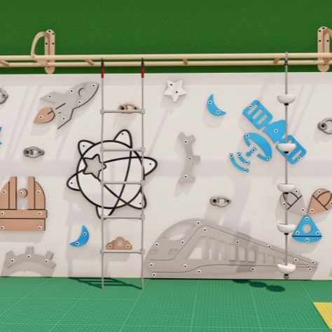 Kindergarten Outdoor Wall Integrated Climbing Combination