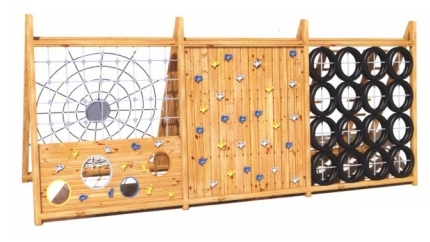 Modular Wooden Climbing Wall & Multi-Activity Playground Panels