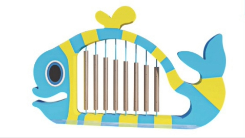 2026 New Design Ocean Series Outdoor Musical Playground Equipment Shark and Whale Theme Kids Sensory Percussion Instruments
