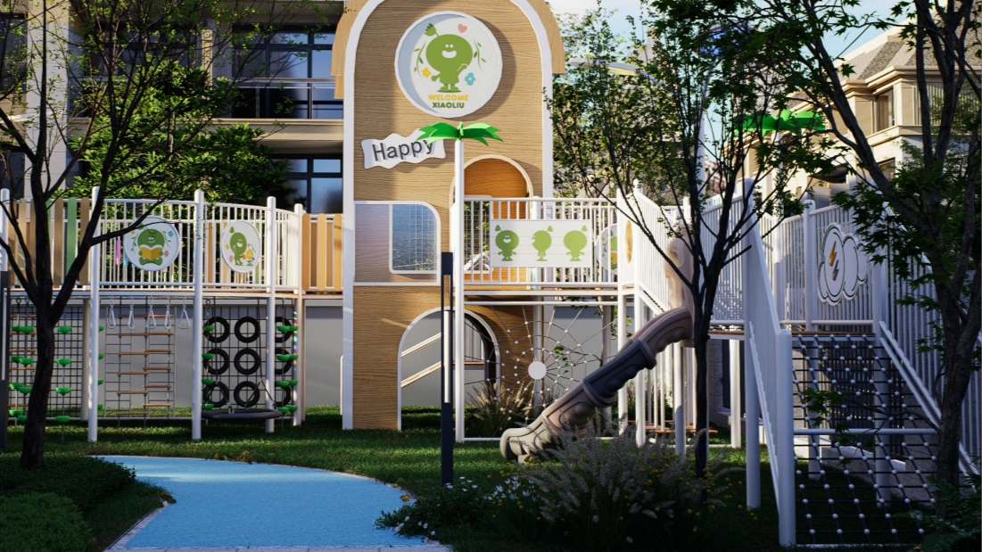 Sunny Adventure Playground Tower