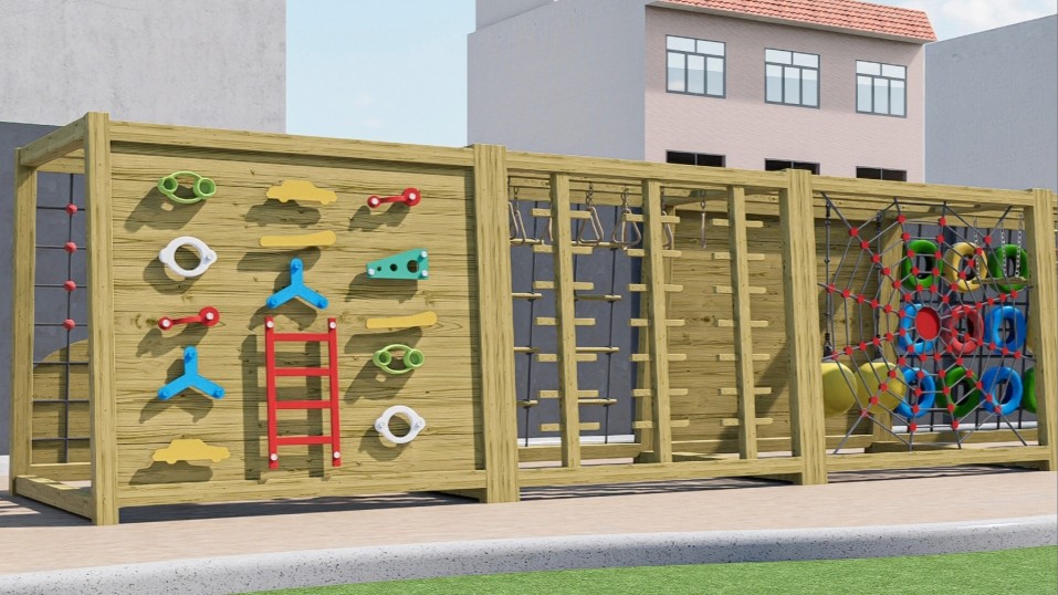 Wooden Adventure Climbing Cube Playground