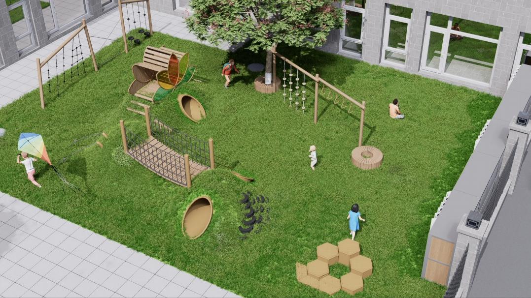 Nature Adventure Preschool Playground Set