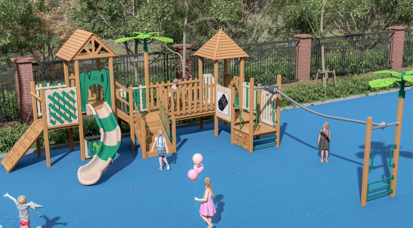 Forest Adventure Wooden Playground System