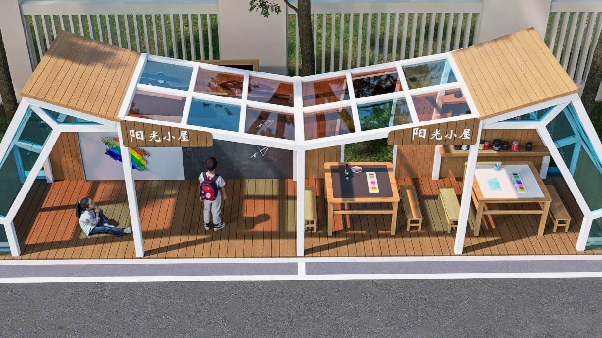 Outdoor Modular Glass Sunshine Classroom Cabin