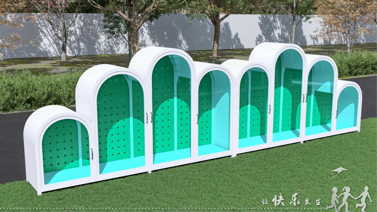 Modern Arch Design Kids Storage Cabinet for Kindergarten
