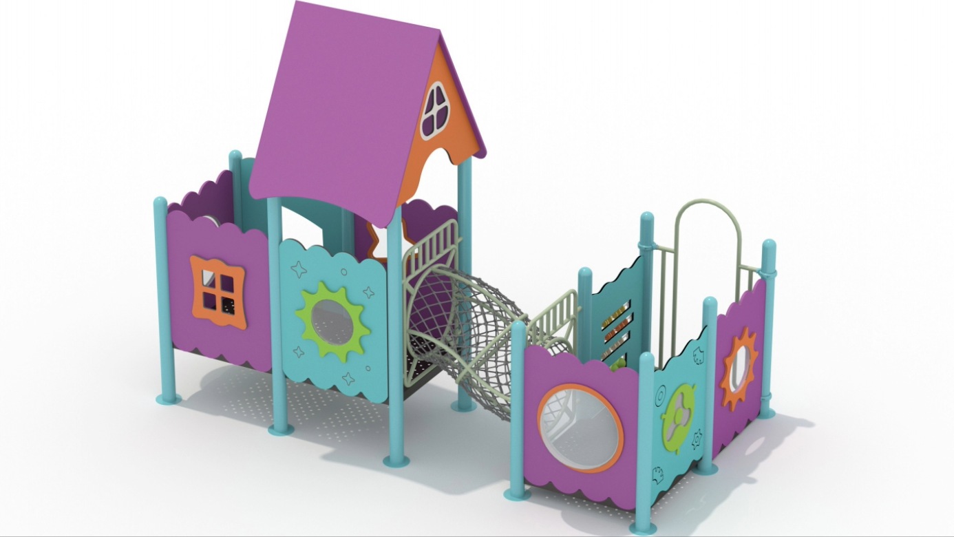 Colorful Toddler Outdoor Playhouse Playground Equipment