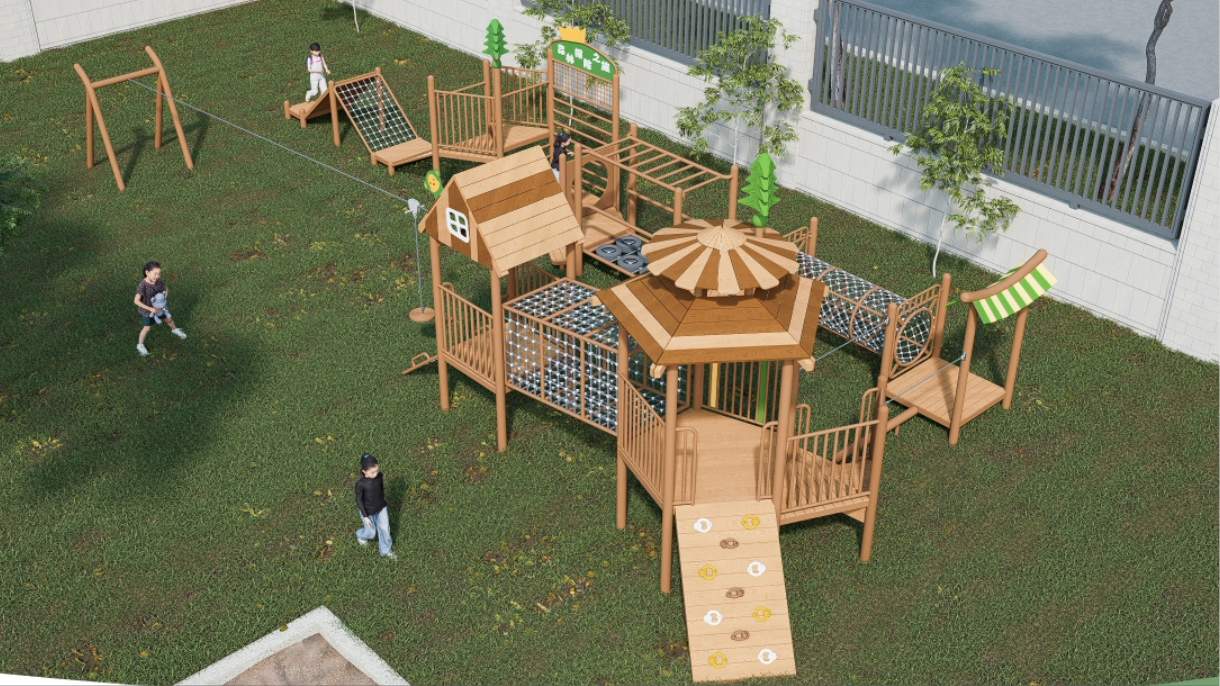 Forest Adventure Challenge Playground Equipment
