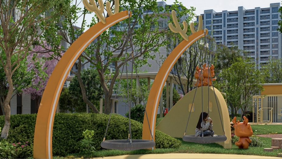 Cactus Arch Nest Swing | Outdoor Themed Playground Swing