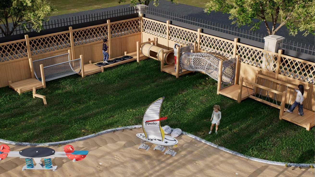 Forest Adventure Climbing Playground Equipment